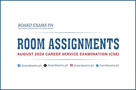 civil service room assignment|ROOM ASSIGNMENTS: August 2024 Civil Service Exam (CSE).